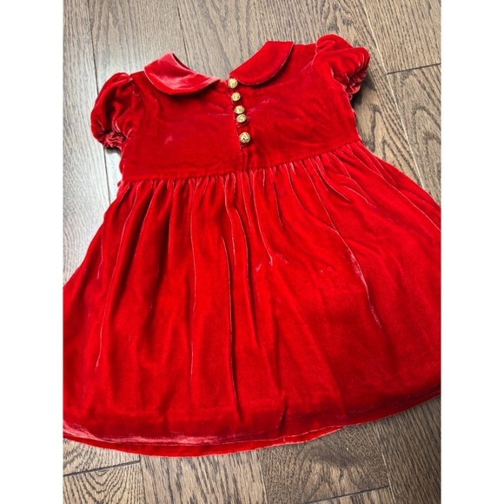 Vintage style Ralph Lauren velvet dress  9M - Picture 3 of 7